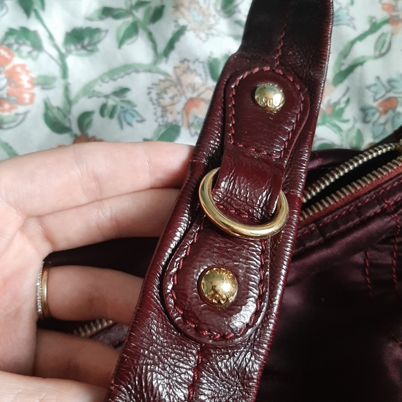 Tod's Burgundy Leather And Nylon Purse - Picture 3 of 8